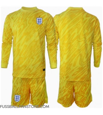 England Torwart Replik Auswärtstrikot Kinder EM 2024 Langarm (+ Kurze Hosen)